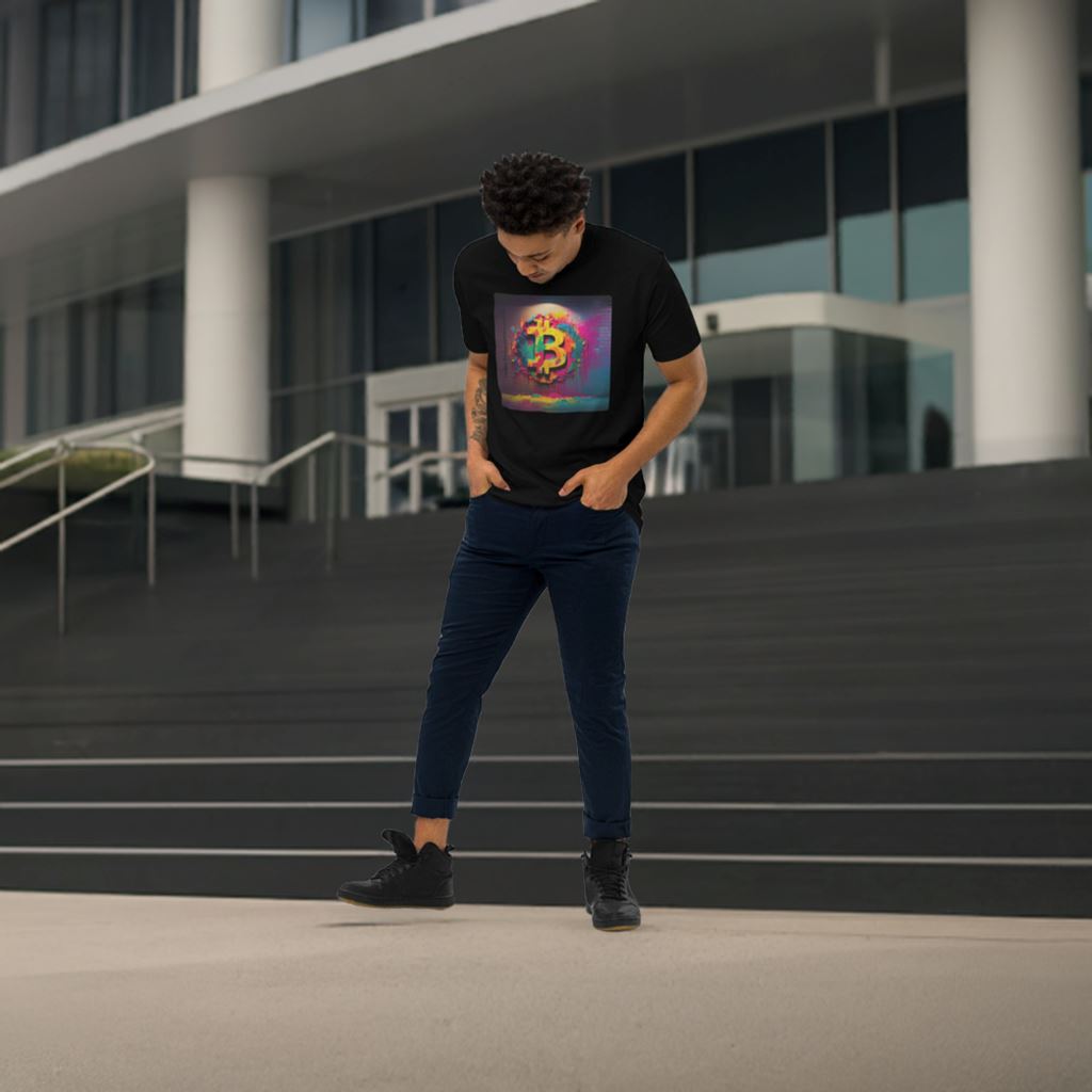 Bitcoin Mosaic - Cryptocurrencies Collection - Men’s premium heavyweight tee