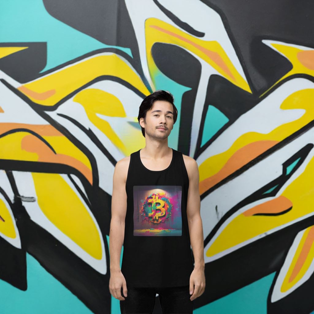 Bitcoin Mosaic - Cryptocurrencies Collection - Men’s premium tank top