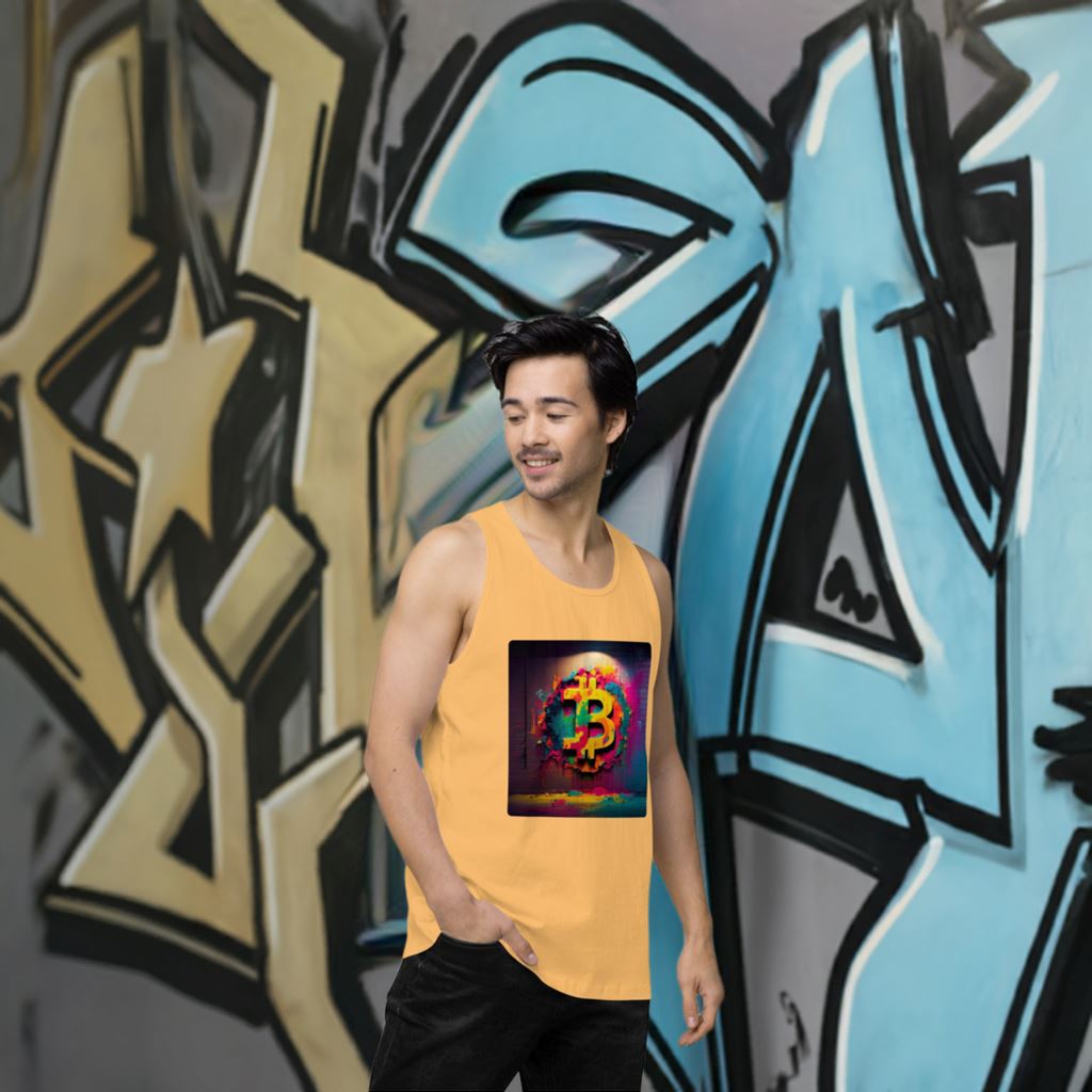 Bitcoin Mosaic - Cryptocurrencies Collection - Men’s premium tank top