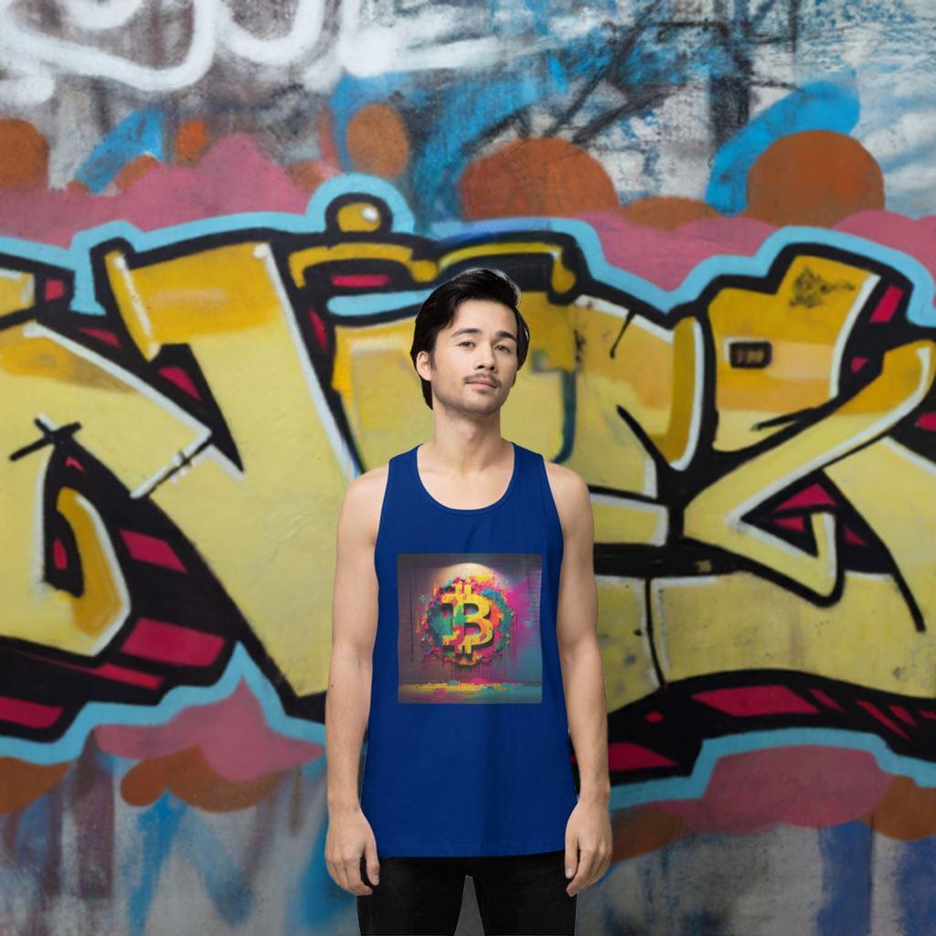 Bitcoin Mosaic - Cryptocurrencies Collection - Men’s premium tank top