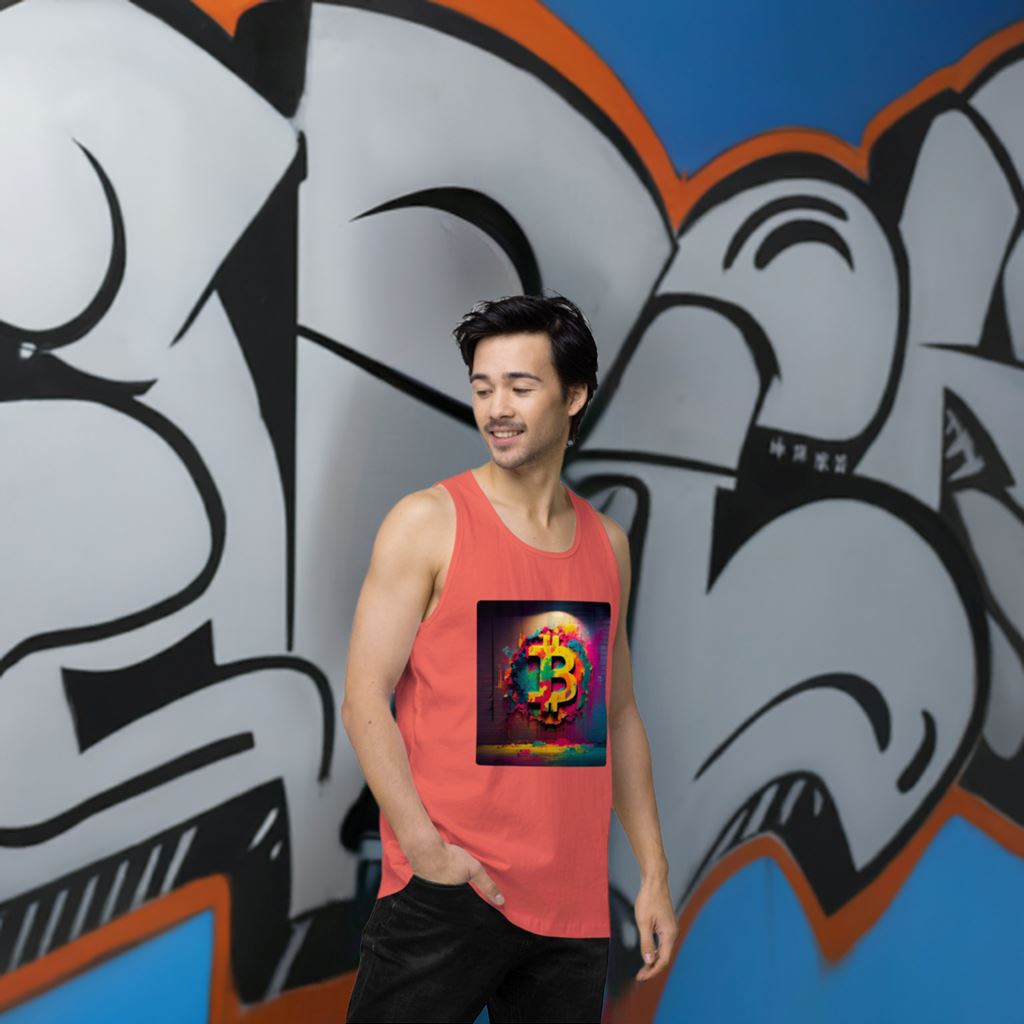 Bitcoin Mosaic - Cryptocurrencies Collection - Men’s premium tank top