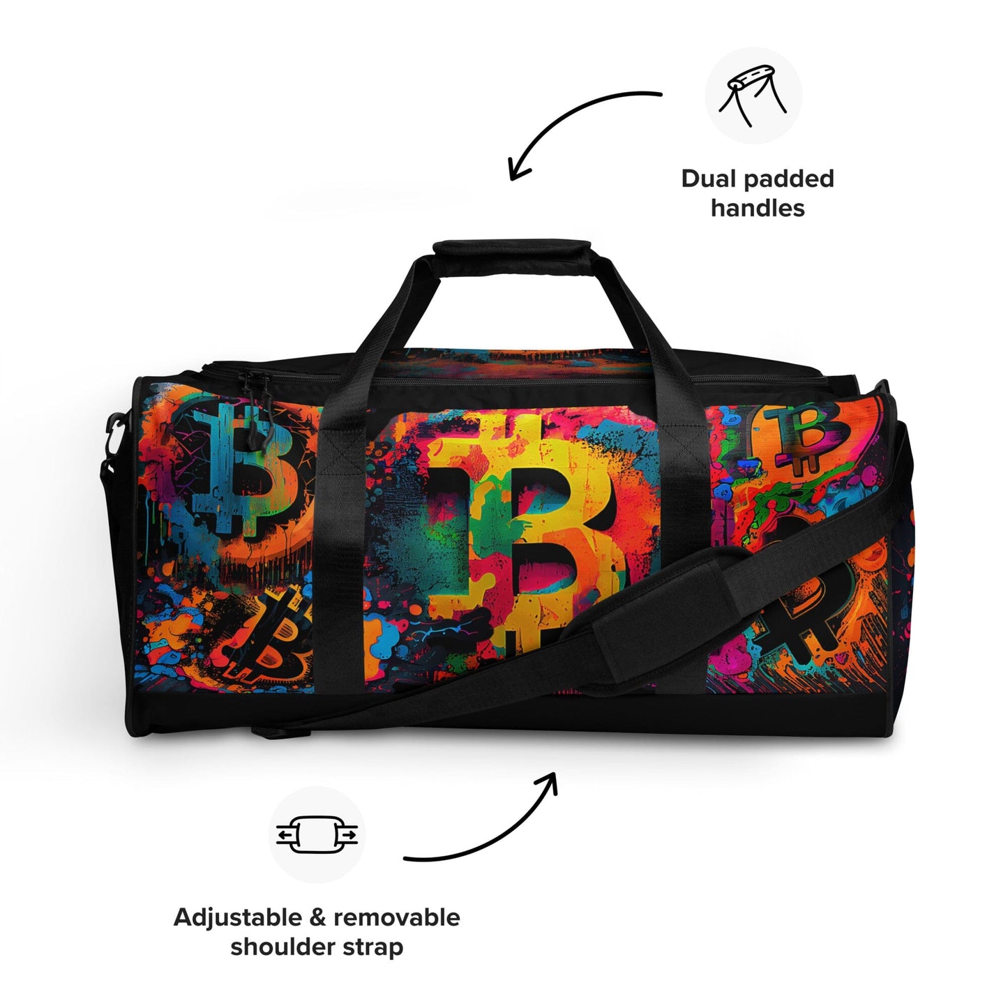Bitcoin Nomad - Cryptocurrencies Collection - Duffle bag JclustersShoppeofFineWares