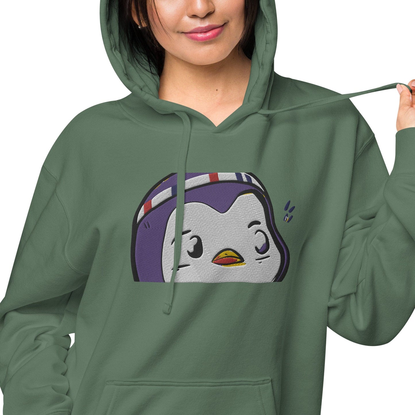 Chunky Penguin Independent - Animal PFP Collection - Unisex pigment-dyed hoodie JclustersShoppeofFineWares