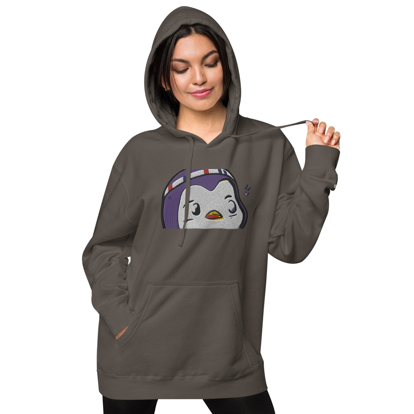 Chunky Penguin Independent - Animal PFP Collection - Unisex pigment-dyed hoodie JclustersShoppeofFineWares