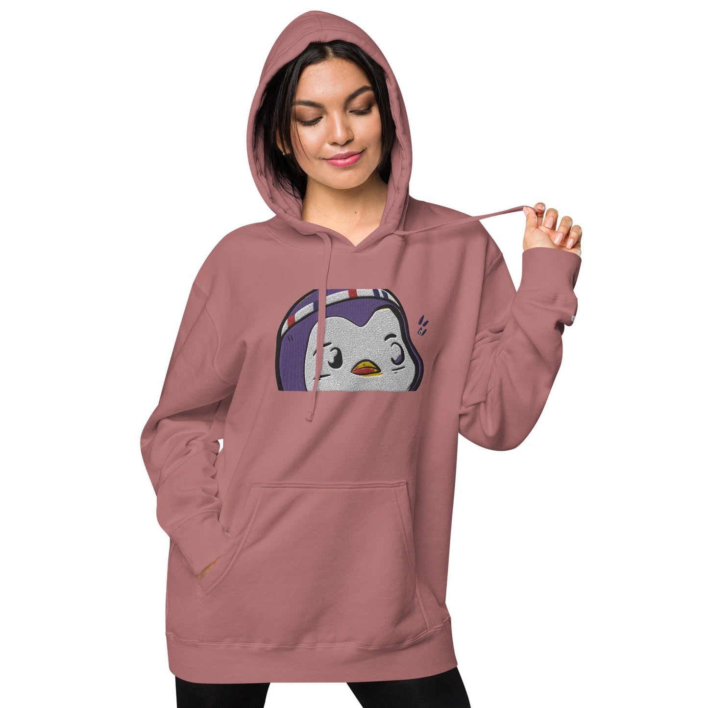 Chunky Penguin Independent - Animal PFP Collection - Unisex pigment-dyed hoodie JclustersShoppeofFineWares