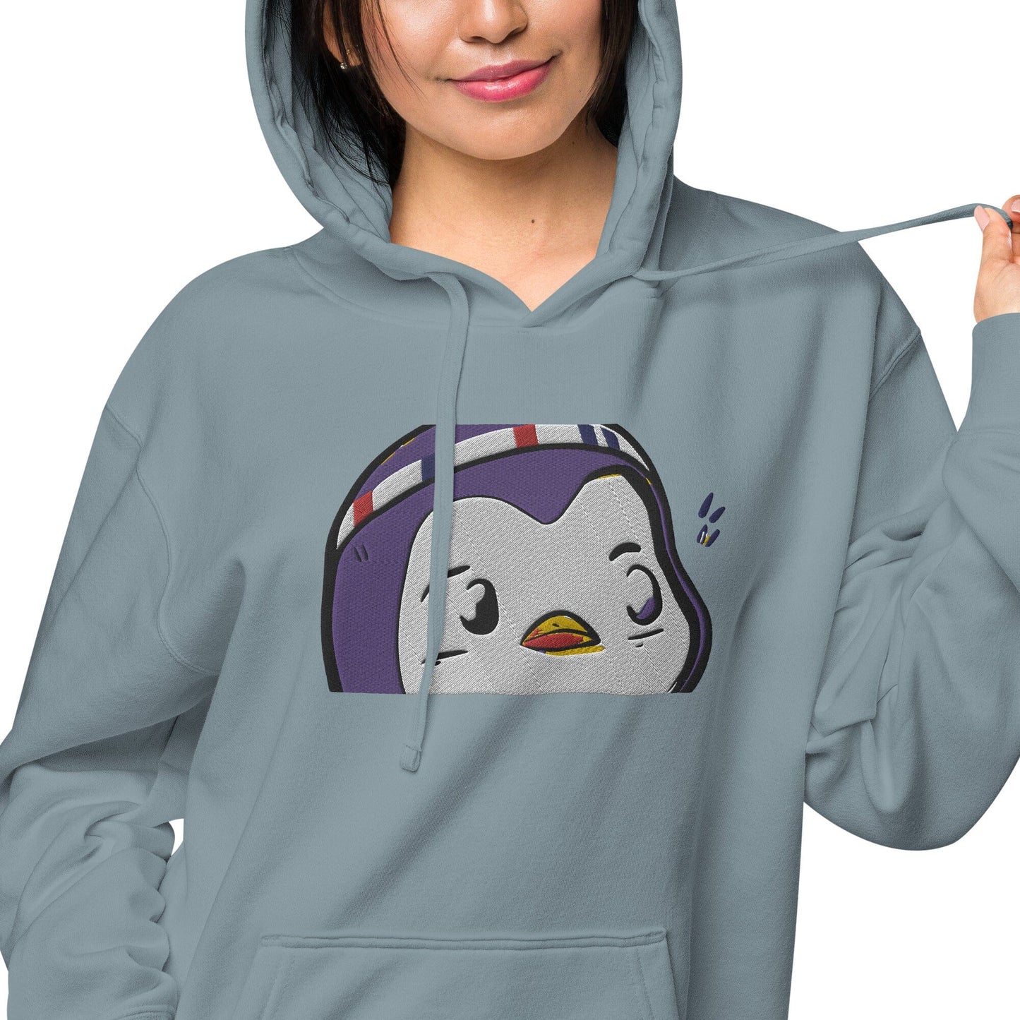Chunky Penguin Independent - Animal PFP Collection - Unisex pigment-dyed hoodie JclustersShoppeofFineWares
