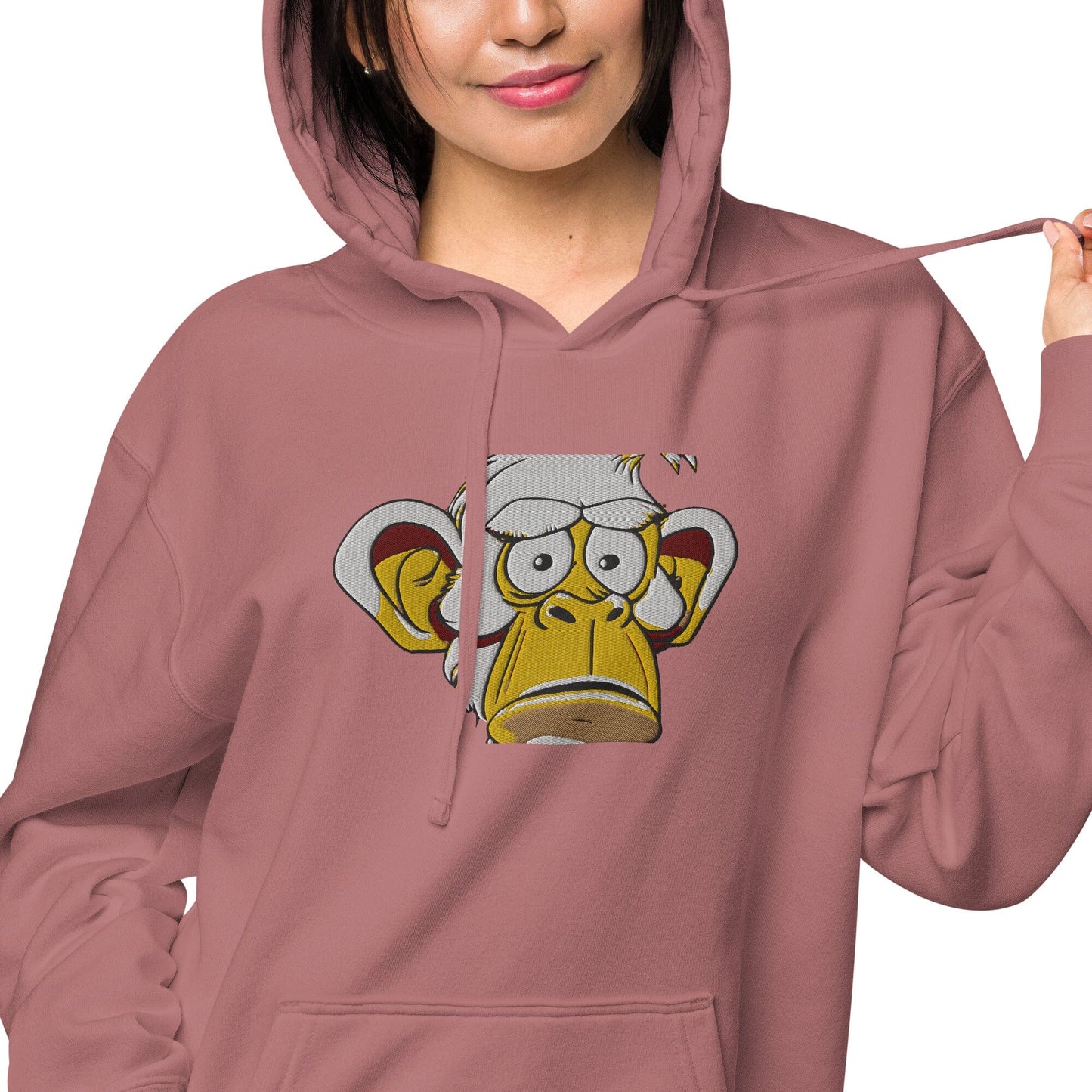 Concerned Ape Independent - Animal PFP Collection - Unisex pigment-dyed hoodie JclustersShoppeofFineWares
