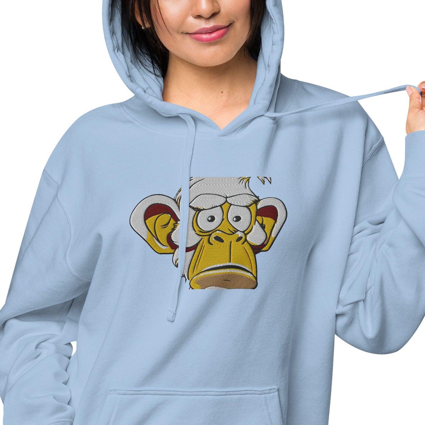 Concerned Ape Independent - Animal PFP Collection - Unisex pigment-dyed hoodie JclustersShoppeofFineWares