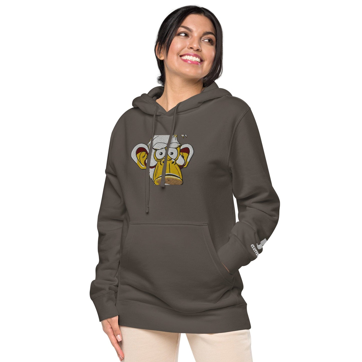 Concerned Ape Independent - Animal PFP Collection - Unisex pigment-dyed hoodie JclustersShoppeofFineWares