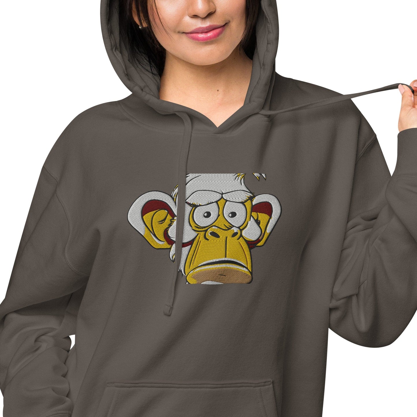 Concerned Ape Independent - Animal PFP Collection - Unisex pigment-dyed hoodie JclustersShoppeofFineWares