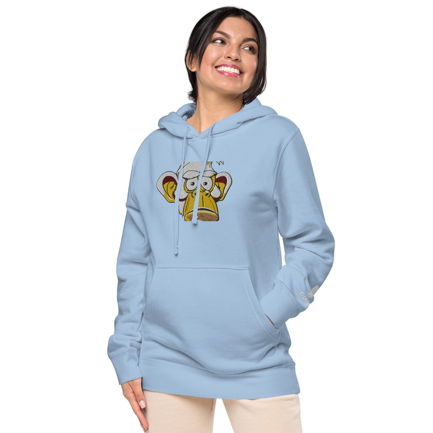 Concerned Ape Independent - Animal PFP Collection - Unisex pigment-dyed hoodie JclustersShoppeofFineWares