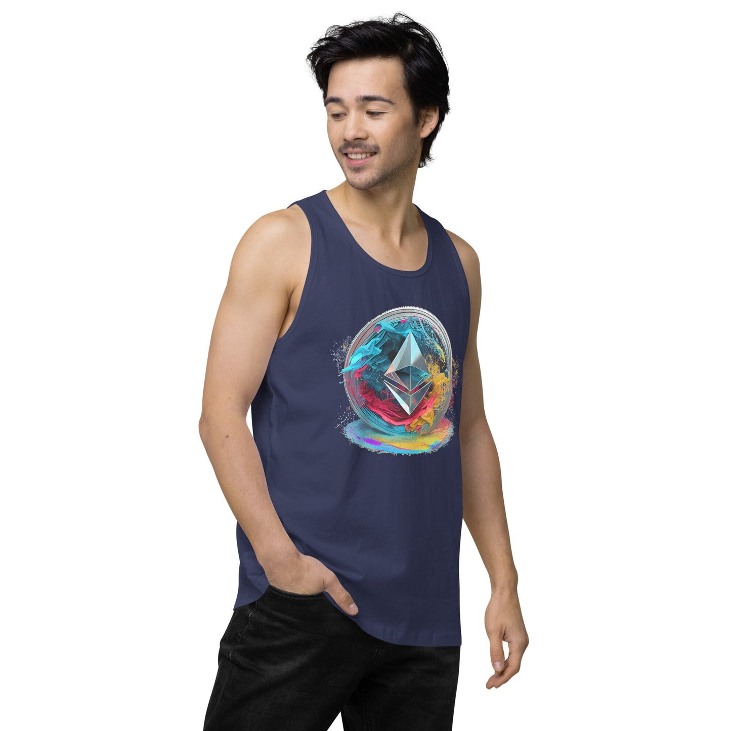 ETH Maxi - Cryptocurrencies Collection - Men’s premium tank top JclustersShoppeofFineWares