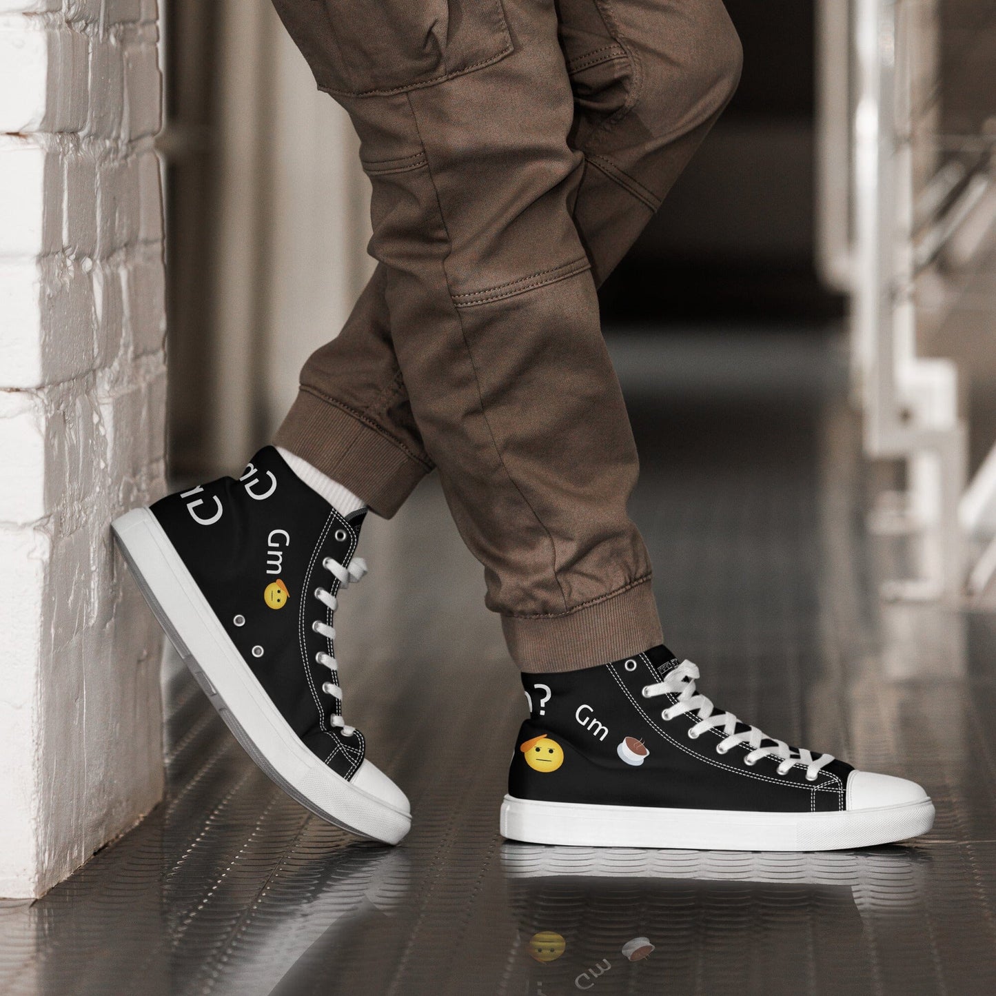 Gm shoes - Gm Cult Collection - Men’s high top canvas shoes JclustersShoppeofFineWares 5