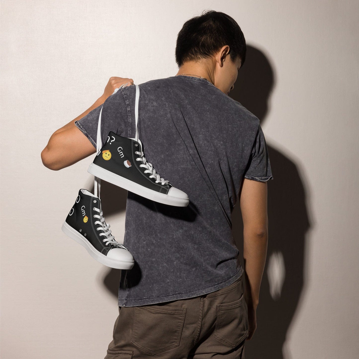 Gm shoes - Gm Cult Collection - Men’s high top canvas shoes JclustersShoppeofFineWares