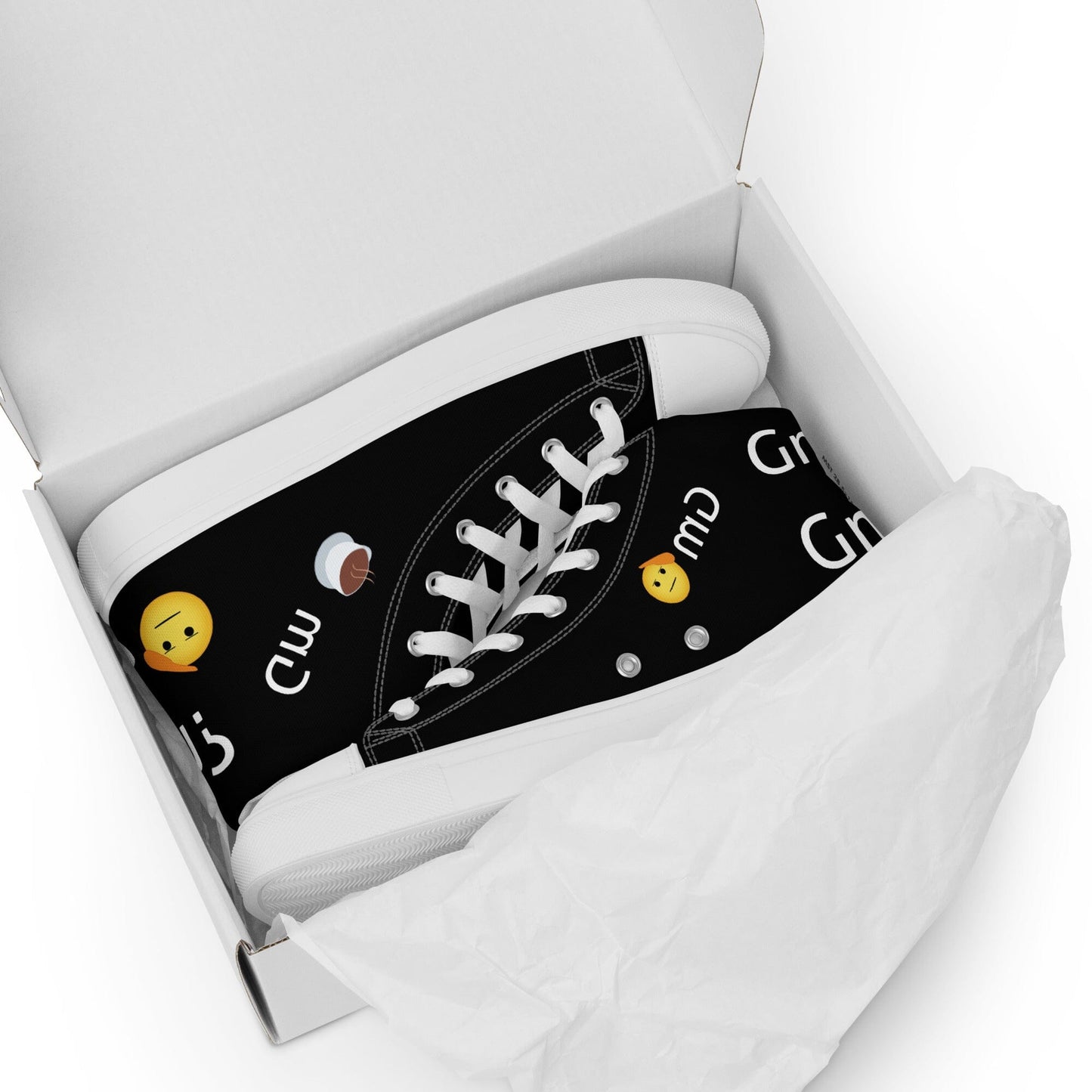 Gm shoes - Gm Cult Collection - Men’s high top canvas shoes JclustersShoppeofFineWares