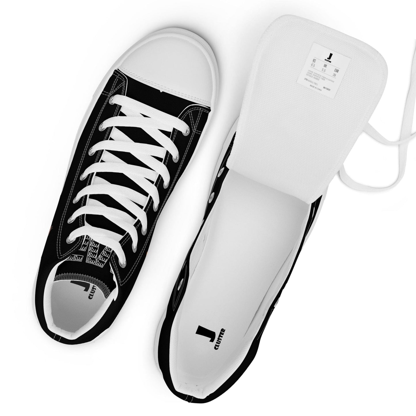 Gm shoes - Gm Cult Collection - Men’s high top canvas shoes JclustersShoppeofFineWares