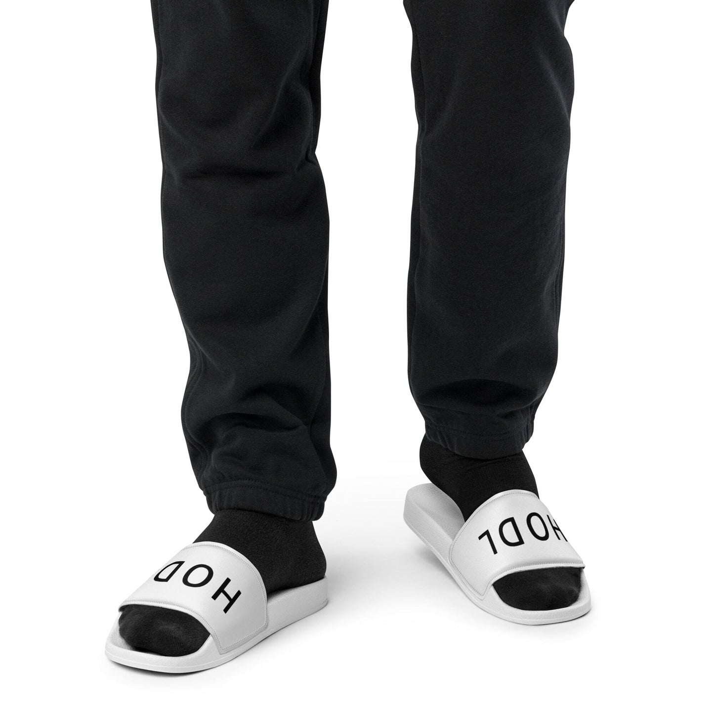 HODL - Men’s slides JclustersShoppeofFineWares White 6.5