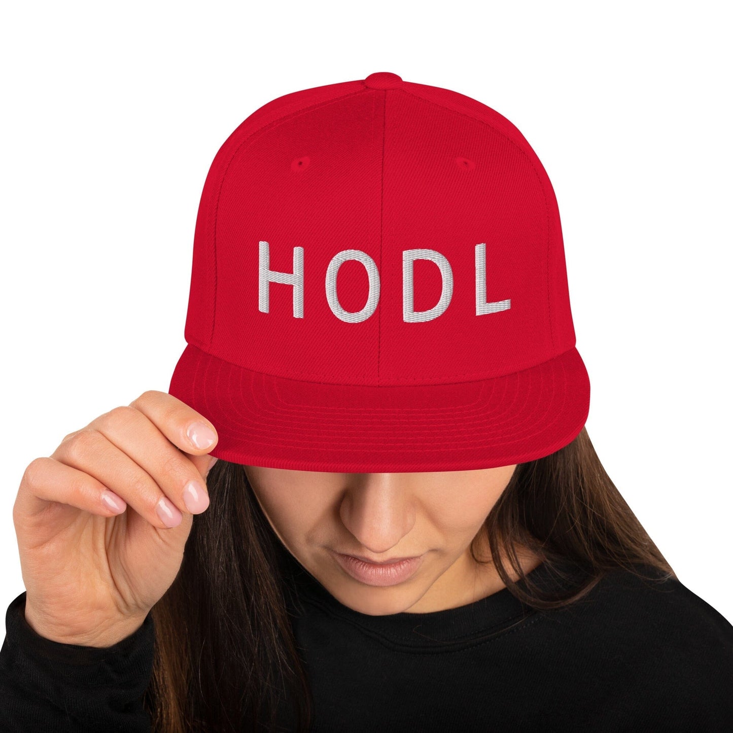 HODL - Snapback Hat JclustersShoppeofFineWares Red