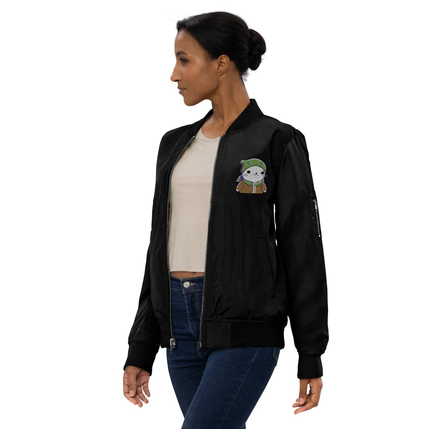 Silly Seal Bomb Dropper - Animal PFP Collection - Premium recycled bomber jacket JclustersShoppeofFineWares