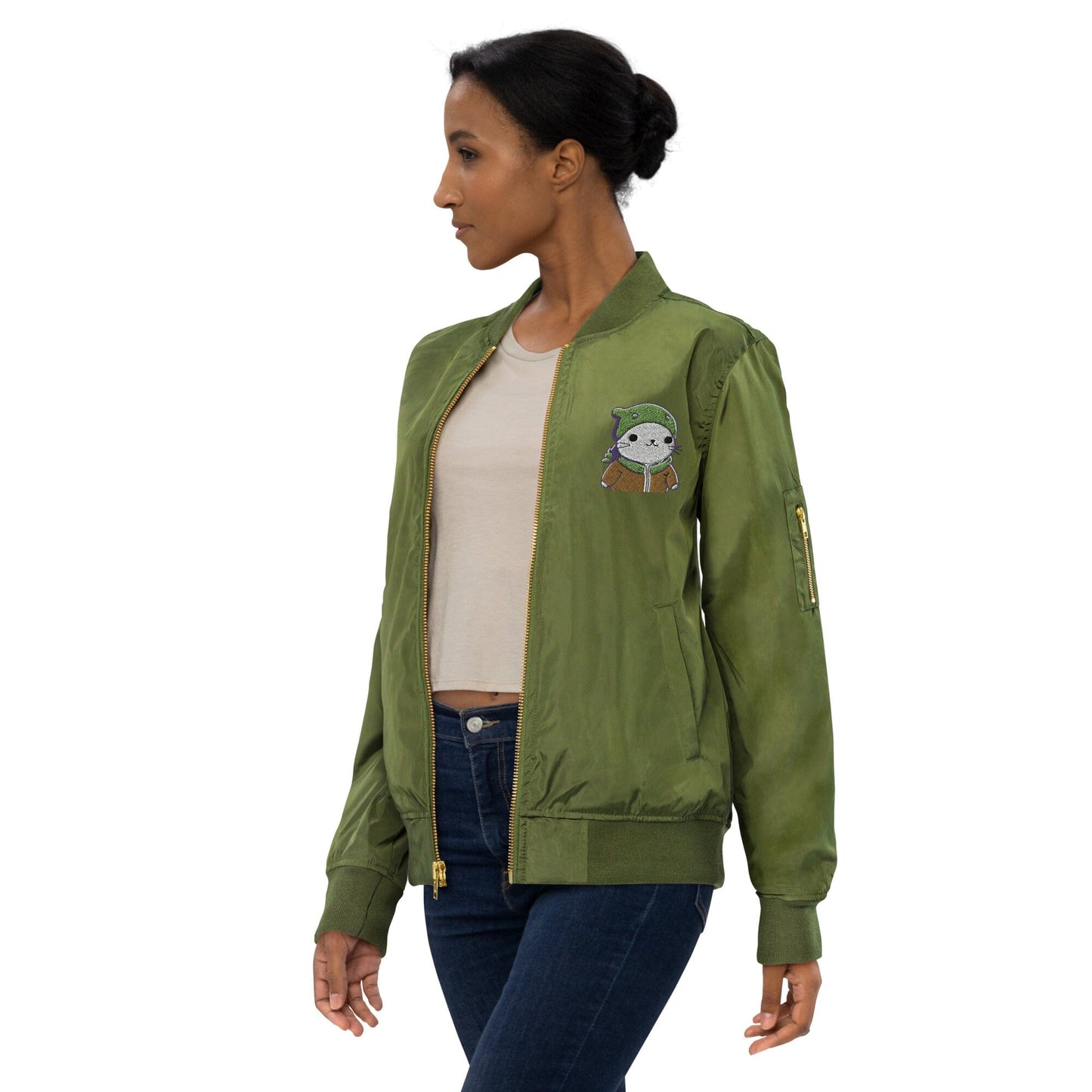 Silly Seal Bomb Dropper - Animal PFP Collection - Premium recycled bomber jacket JclustersShoppeofFineWares