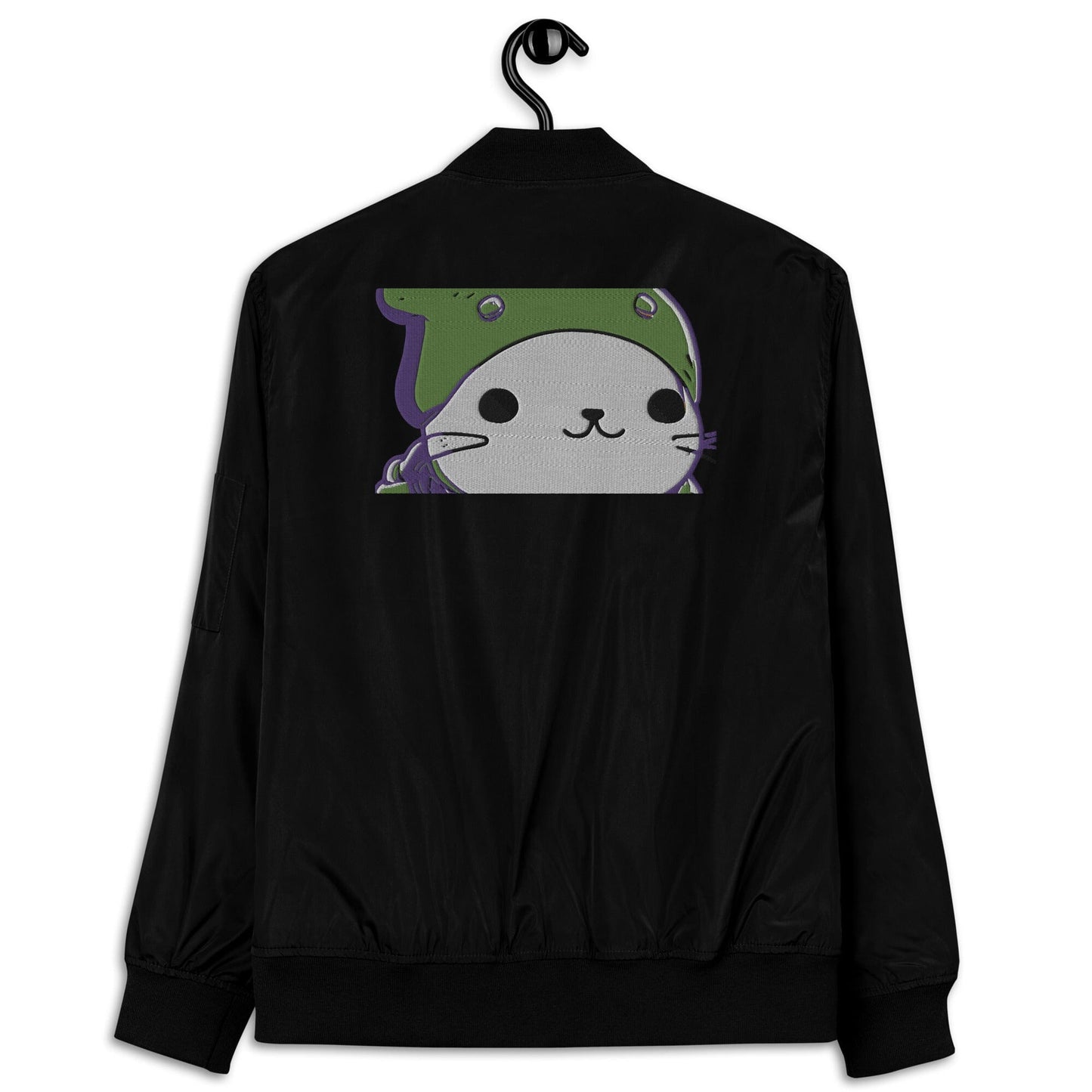 Silly Seal Bomb Dropper - Animal PFP Collection - Premium recycled bomber jacket JclustersShoppeofFineWares