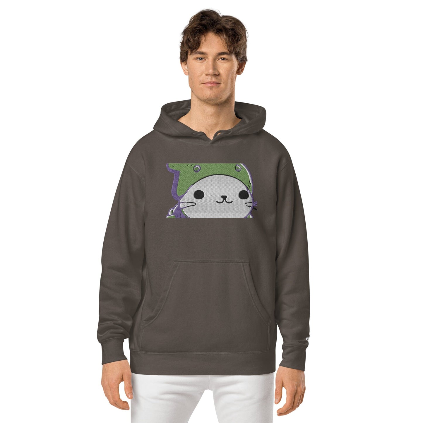 Silly Seal Independent - Animal PFP Collection - Unisex pigment-dyed hoodie JclustersShoppeofFineWares Pigment Black S