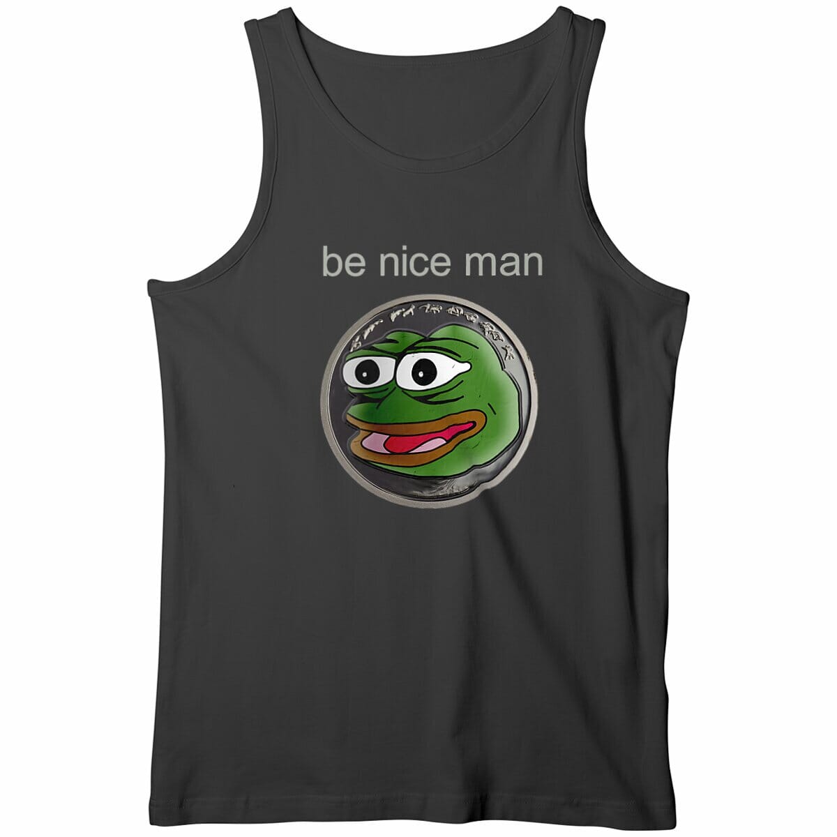 Pepe be nice man - 100% organic cotton - Men's Tank Top basic Black S 