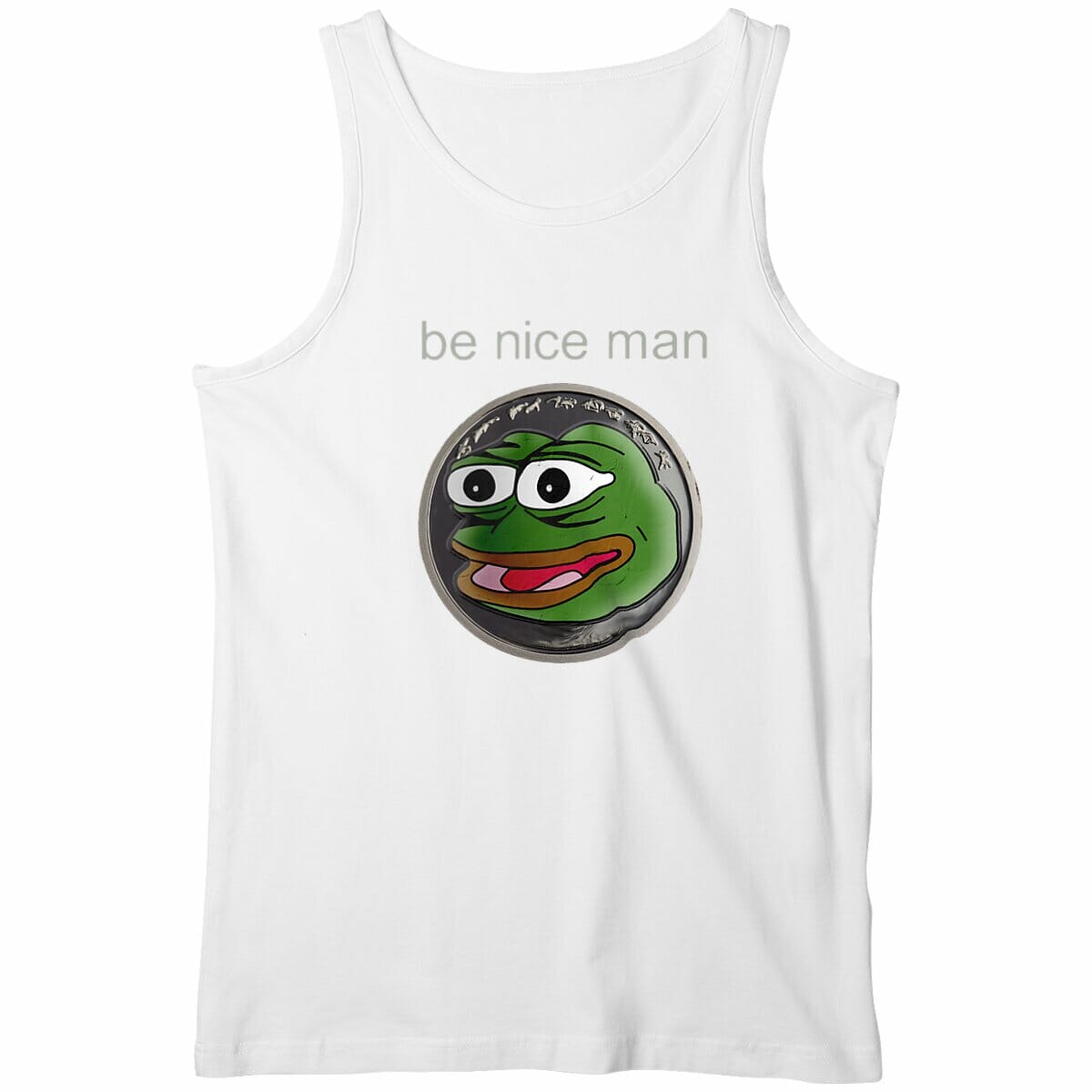 Pepe be nice man - 100% organic cotton - Men's Tank Top basic White S 