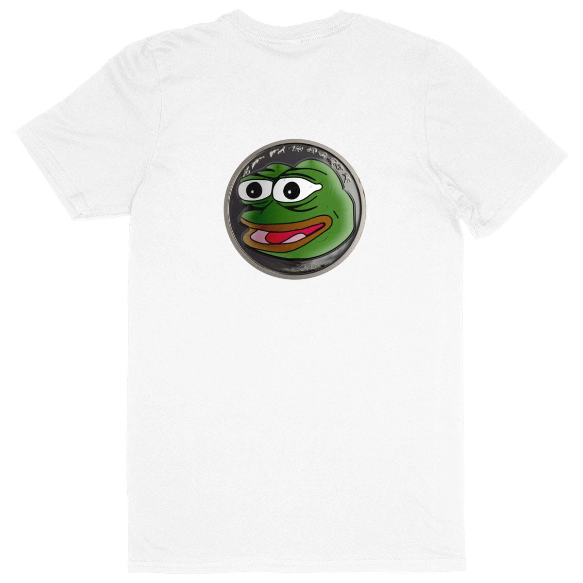 Pepe be nice man - 100% organic cotton - Men`s V-neck T-shirt basic White S 