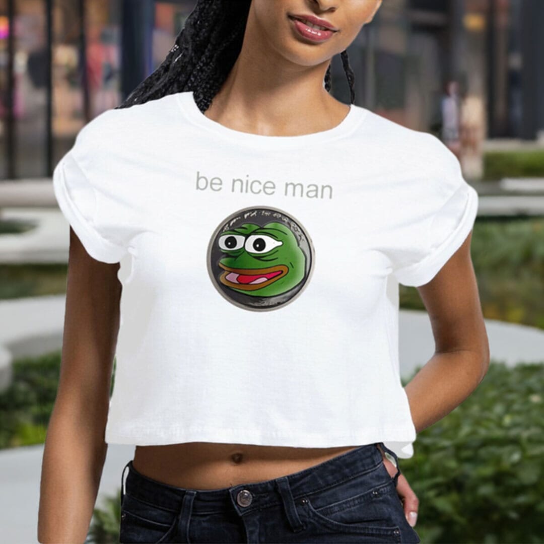 pepe be nice man 100% organic cotton - Women's Cropped T-shirt basic 