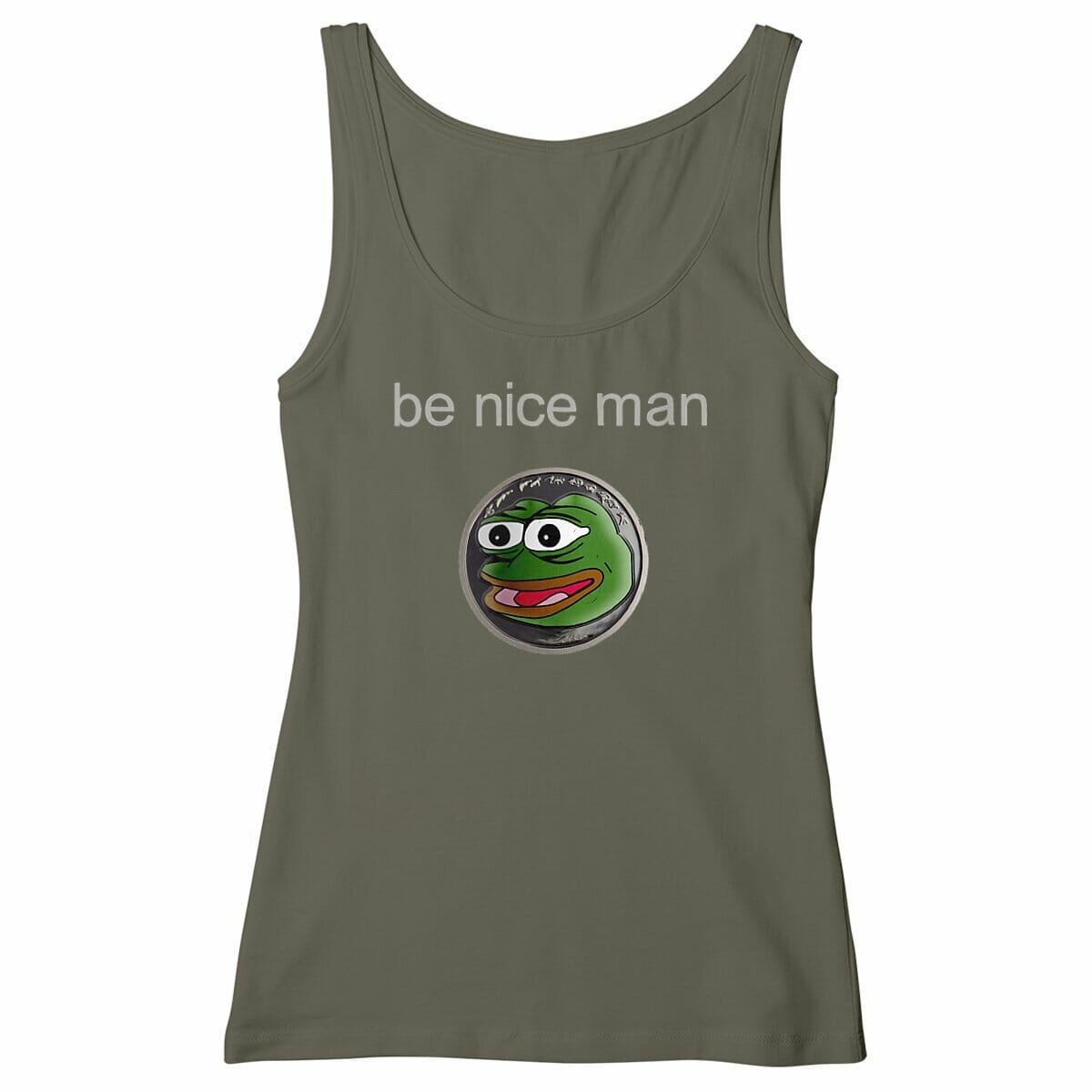 Pepe be nice man - 100% organic cotton - Women's Tank Top basic Khaki XS 