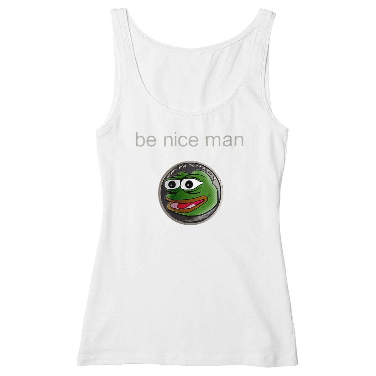 Pepe be nice man - 100% organic cotton - Women's Tank Top basic White XS 