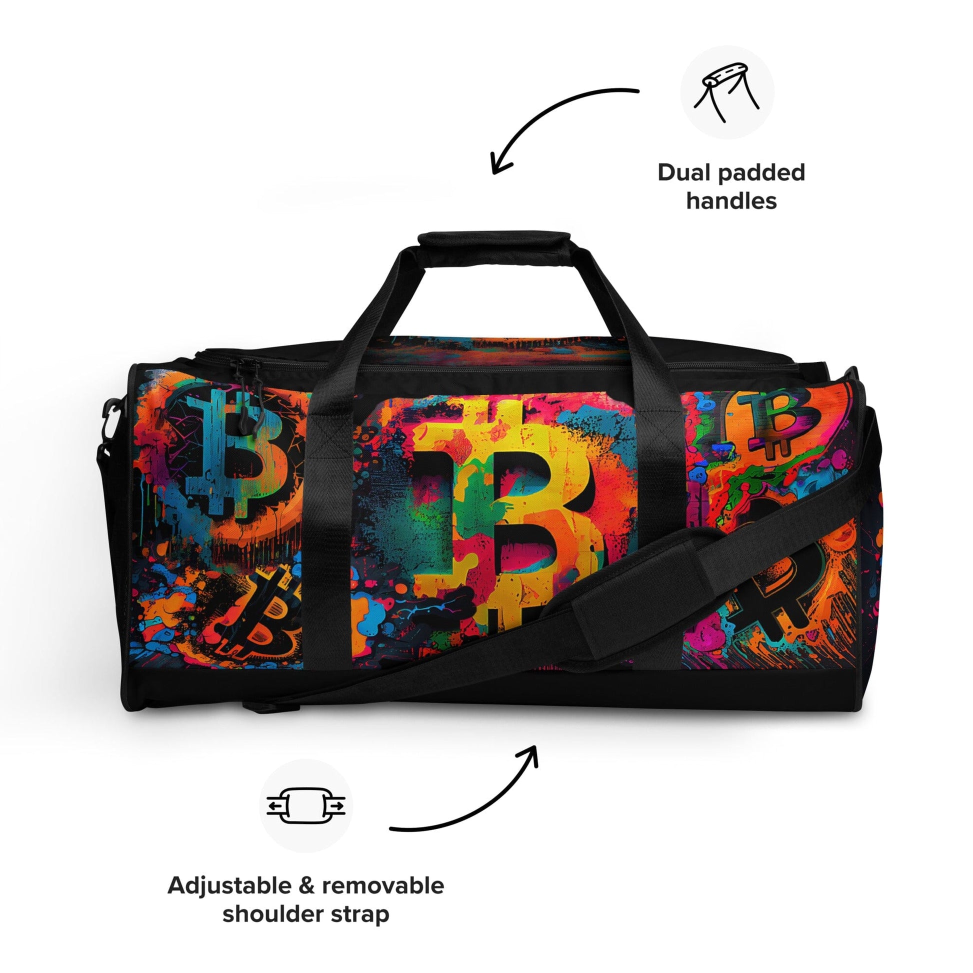 Bitcoin Nomad - Cryptocurrencies Collection - Duffle bag JclustersShoppeofFineWares 