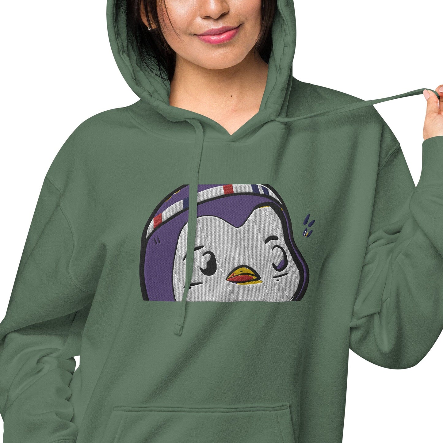 Chunky Penguin Independent - Animal PFP Collection - Unisex pigment-dyed hoodie JclustersShoppeofFineWares 