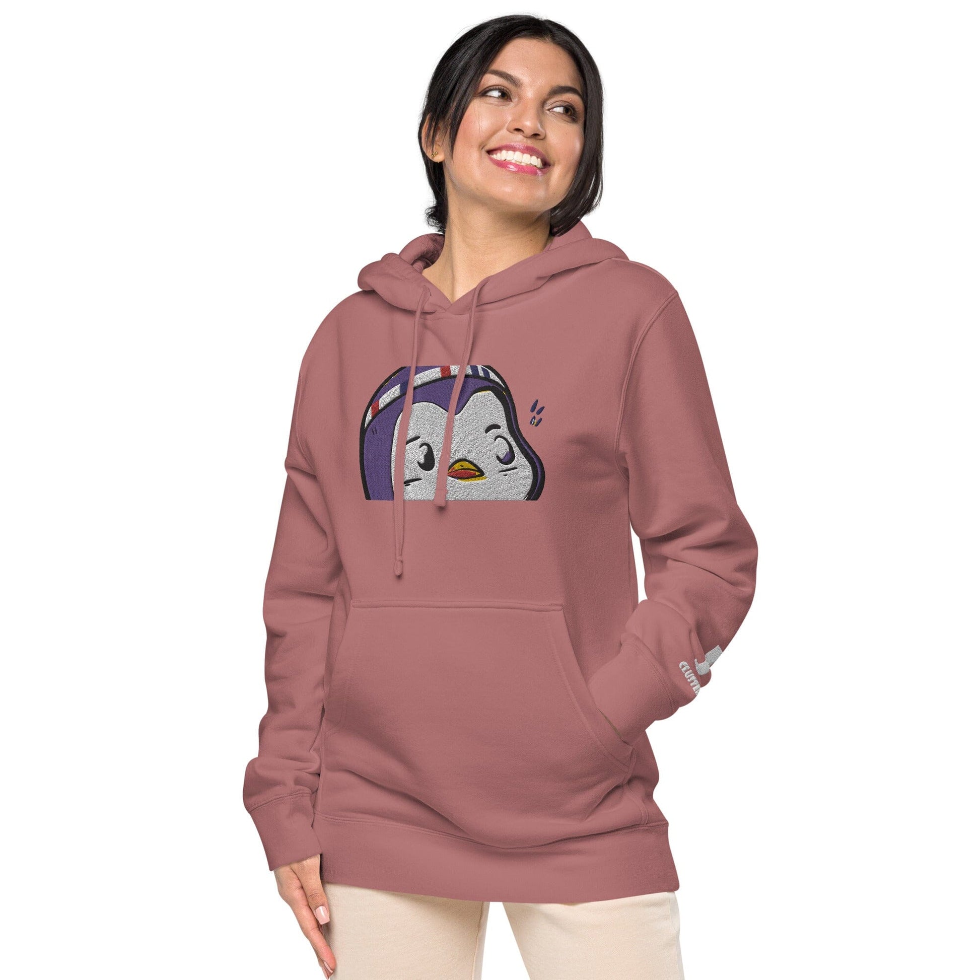 Chunky Penguin Independent - Animal PFP Collection - Unisex pigment-dyed hoodie JclustersShoppeofFineWares 