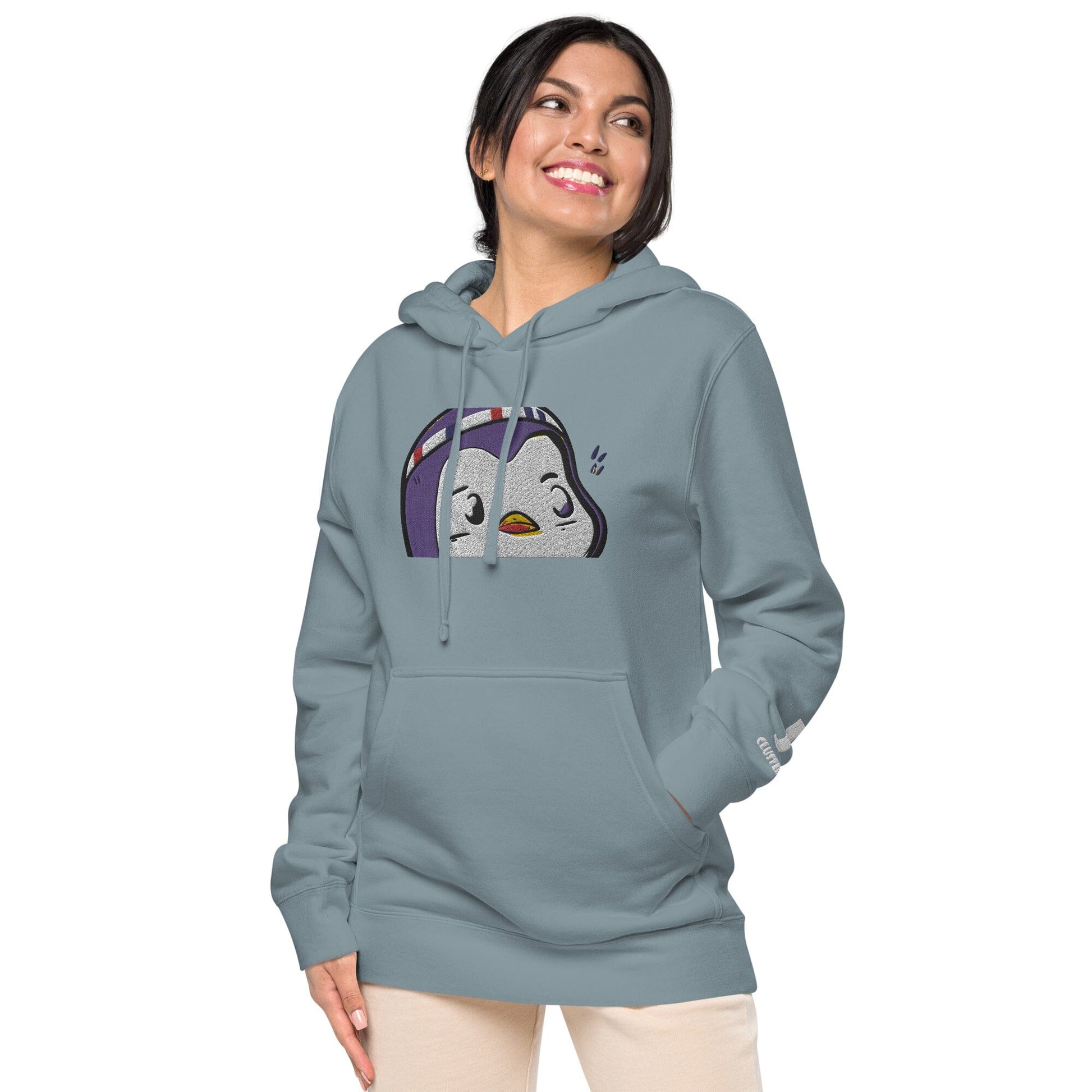 Chunky Penguin Independent - Animal PFP Collection - Unisex pigment-dyed hoodie JclustersShoppeofFineWares 