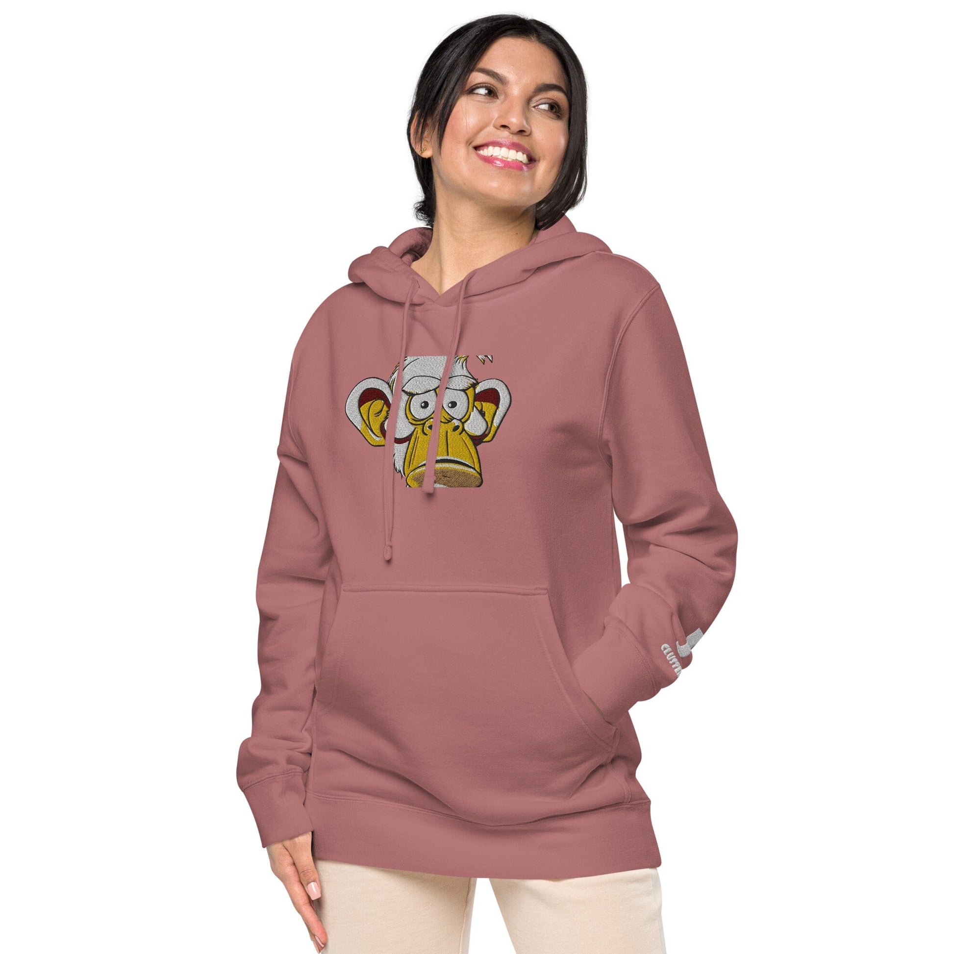 Concerned Ape Independent - Animal PFP Collection - Unisex pigment-dyed hoodie JclustersShoppeofFineWares 