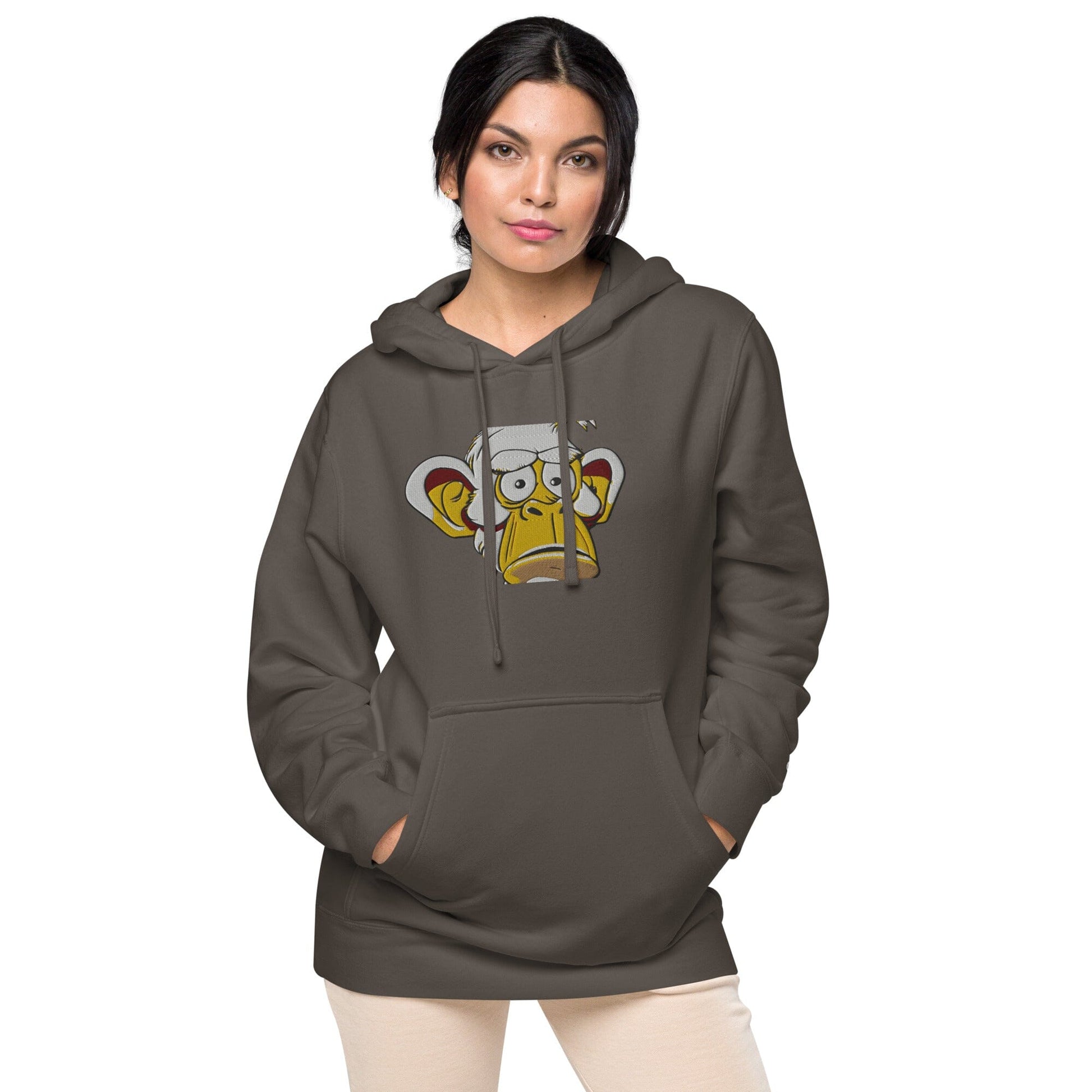 Concerned Ape Independent - Animal PFP Collection - Unisex pigment-dyed hoodie JclustersShoppeofFineWares 