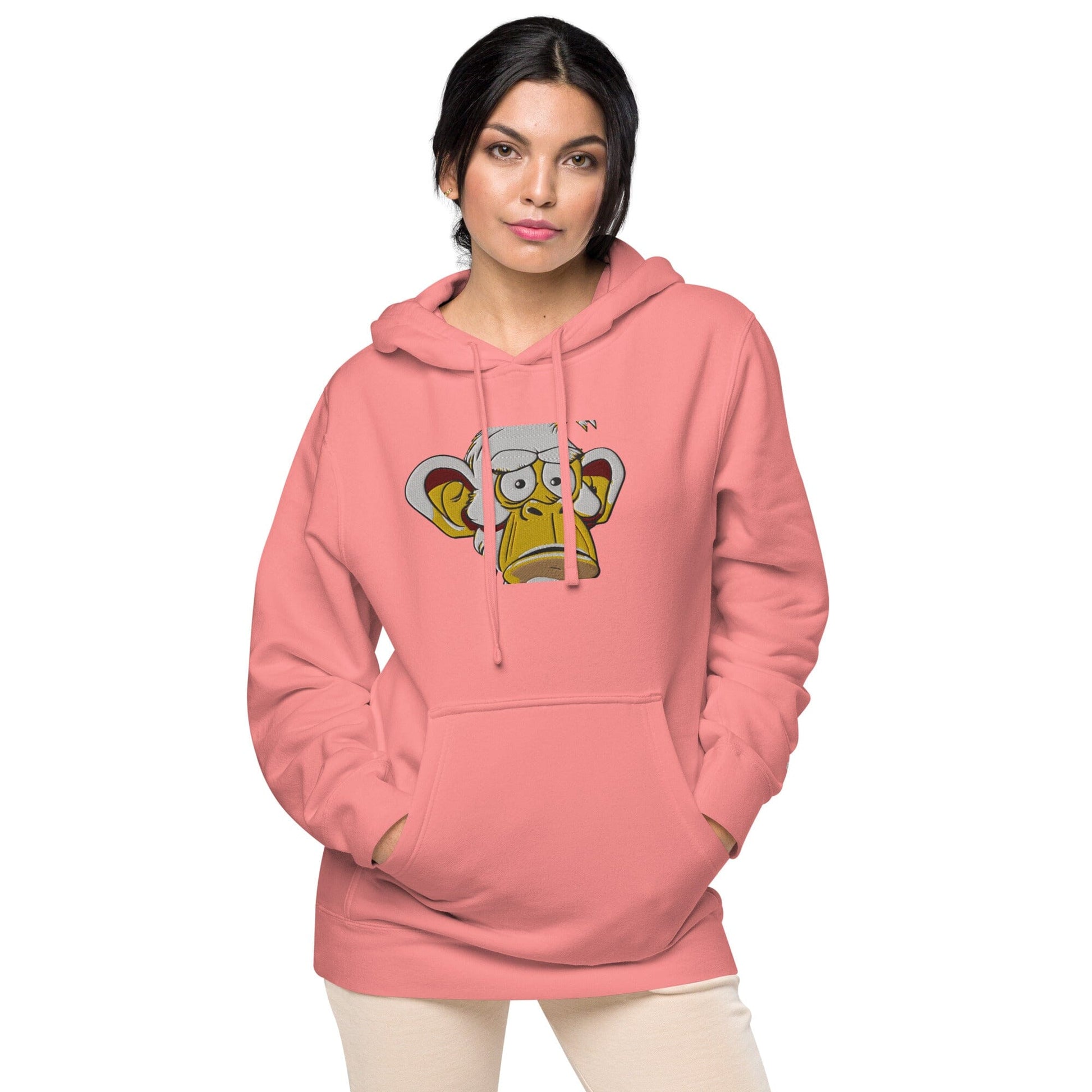 Concerned Ape Independent - Animal PFP Collection - Unisex pigment-dyed hoodie JclustersShoppeofFineWares 