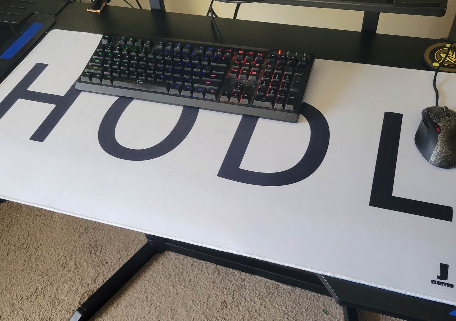 HODL - Gaming Desk Mat Desk Matt JclustersShoppeofFineWares 