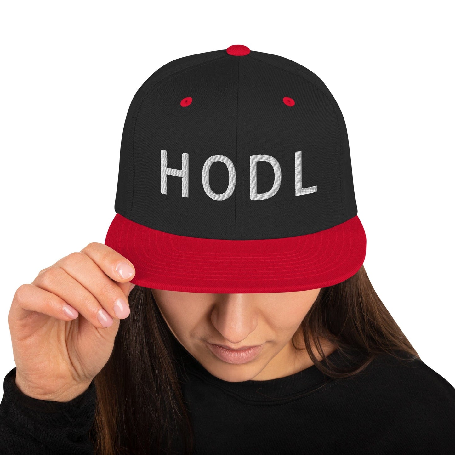 HODL - Snapback Hat JclustersShoppeofFineWares Black/ Red 