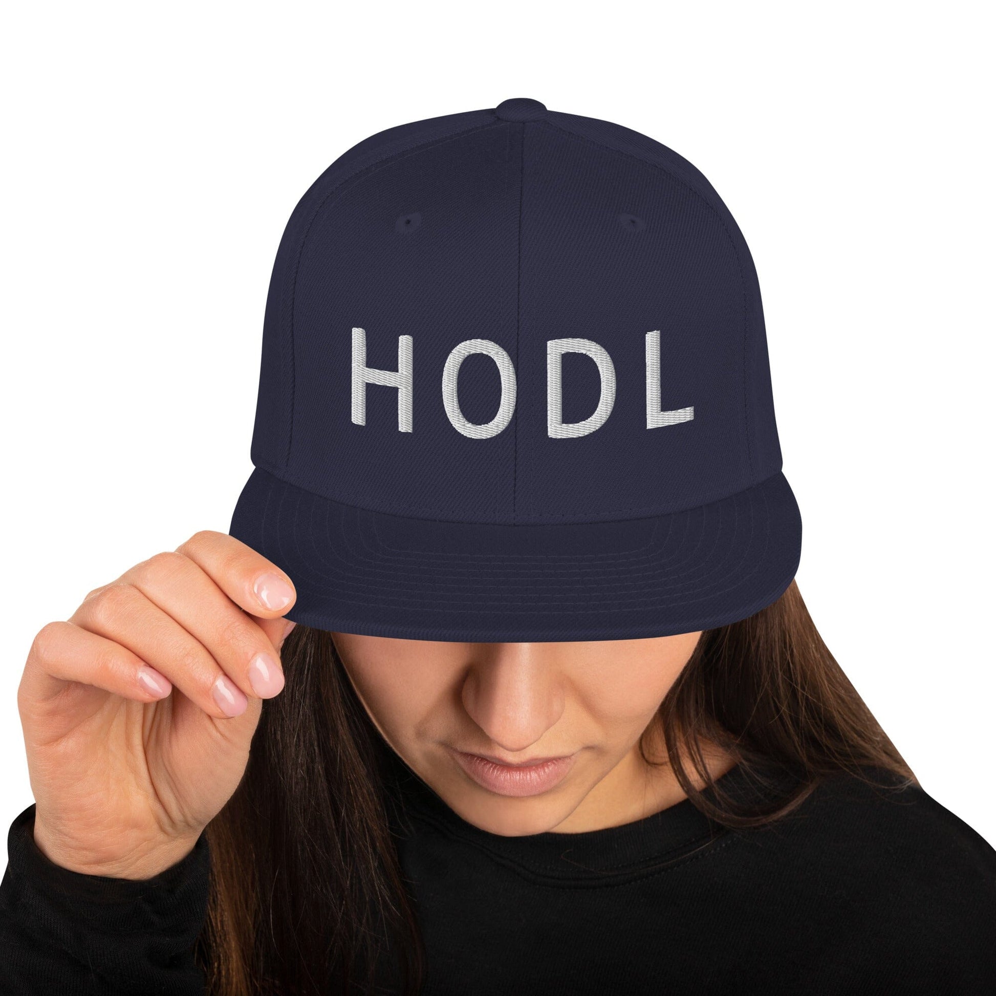 HODL - Snapback Hat JclustersShoppeofFineWares Navy 