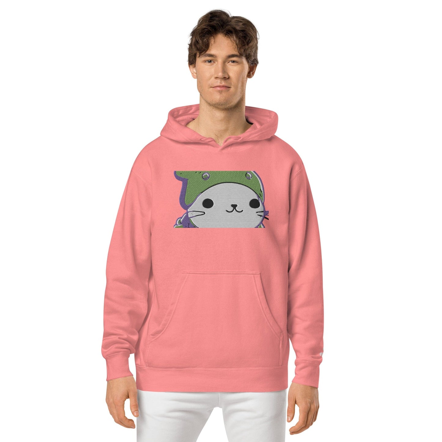 Silly Seal Independent - Animal PFP Collection - Unisex pigment-dyed hoodie JclustersShoppeofFineWares Pigment Pink S 